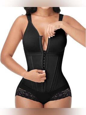 SHAPSHE Fajas Colombianas Moldeadoras Body Shaper with Bra & 11 Steel Bones
